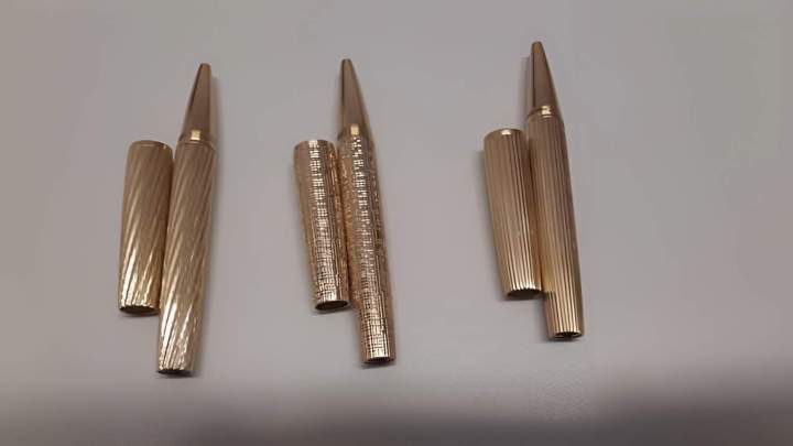 Corps et capuchons stylos de luxe guillochés Domont